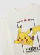 Children's white pure cotton regular fit t-shirt with Pokémon print_2