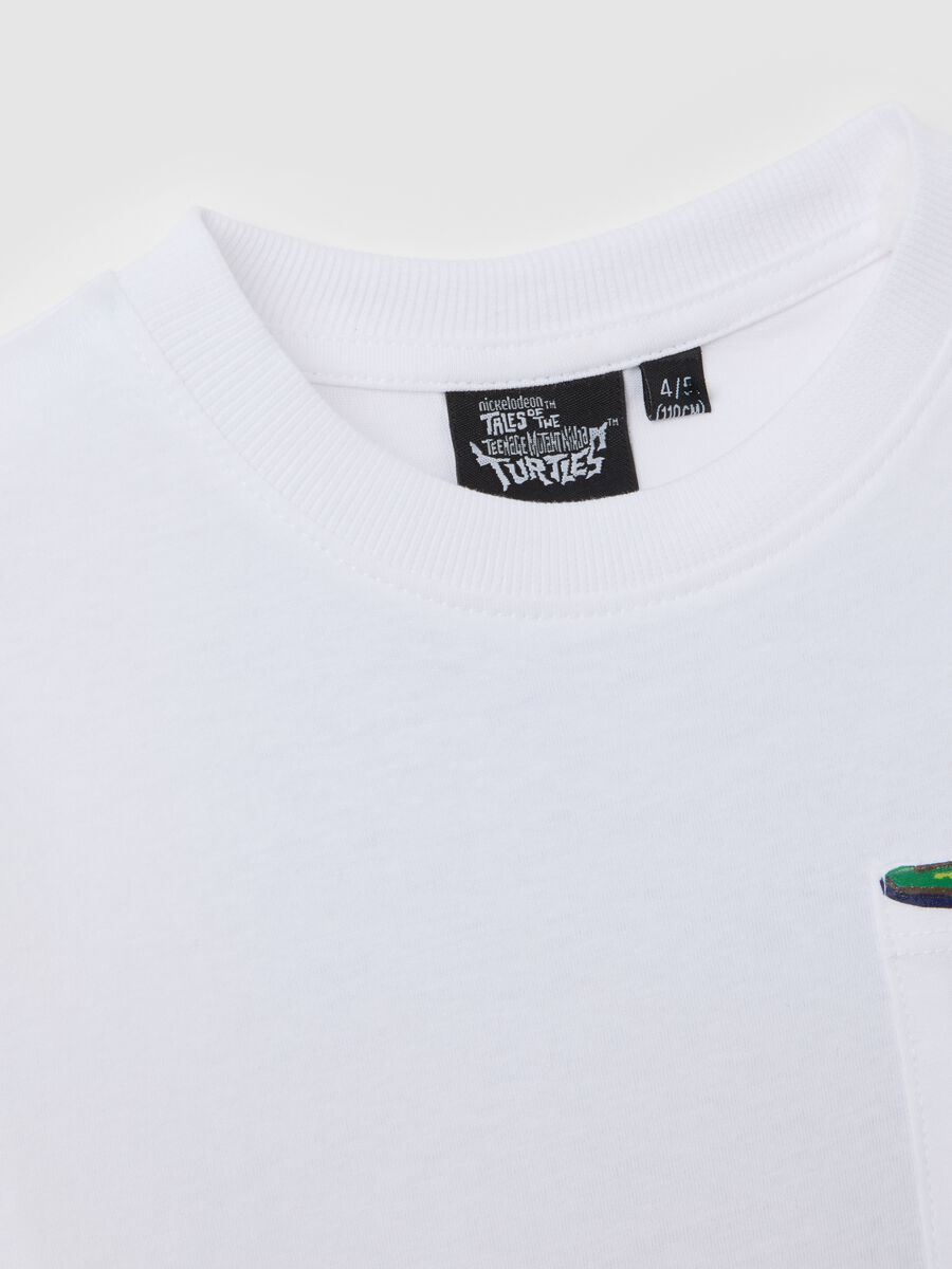 Boys’ white over-fit T-shirt in 100% cotton with Teenage Mutant Ninja Turtles print_3