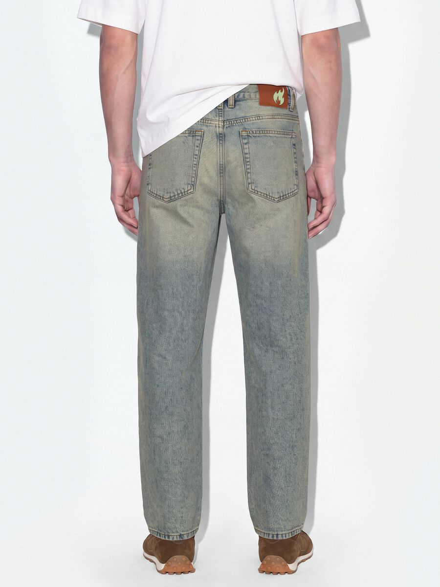 Light blue denim jeans in pure cotton, loose fit_2