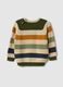 Boys&rsquo; multicolour striped cotton-blend jumper with buttons, regular fit_1