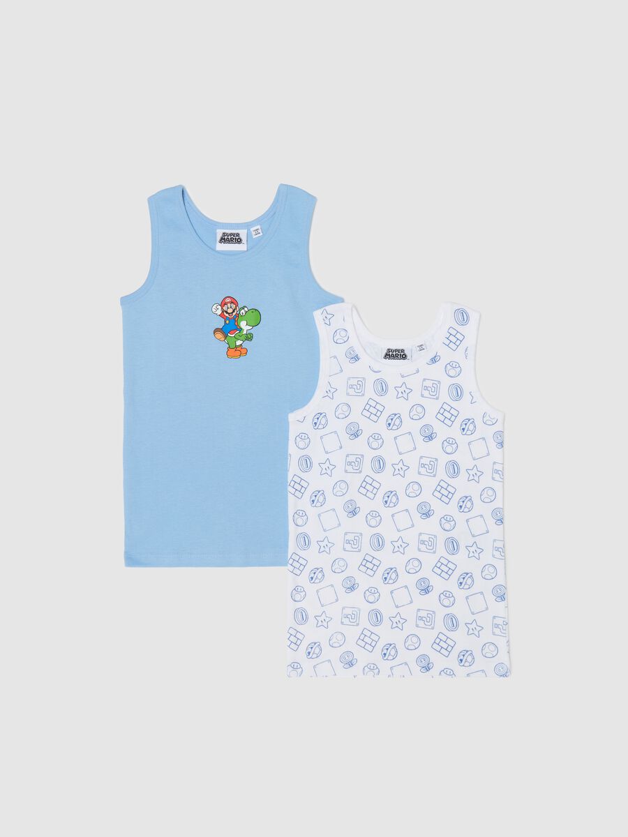 Two-pack racerback vests in cotton with Super Mario™ print_0