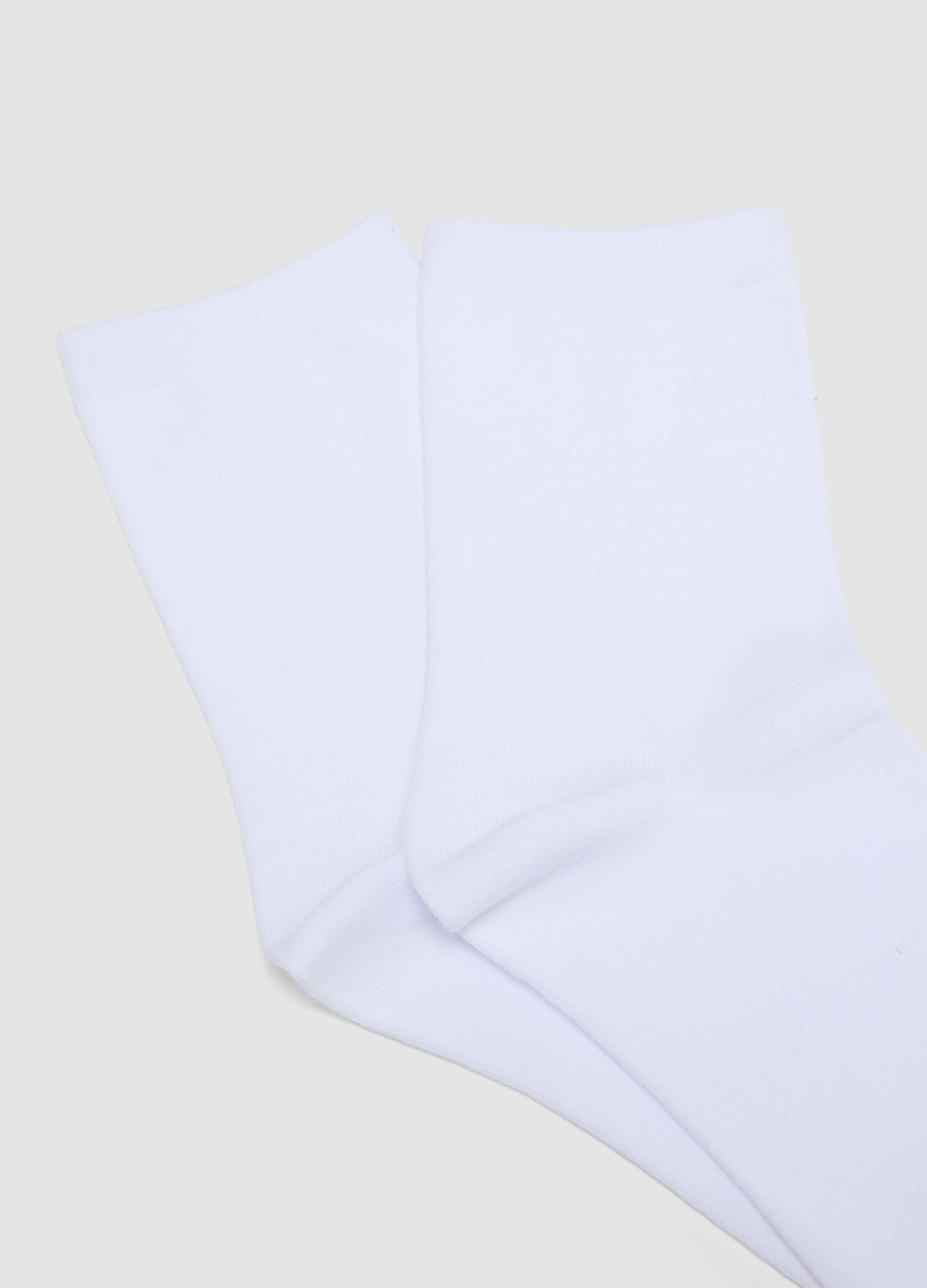 Five-pack of white organic cotton socks