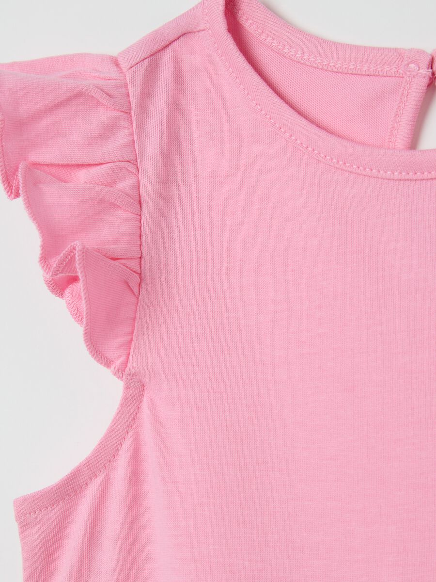 Pink Tiered Dress in Organic Cotton_2