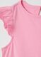 Girls&rsquo; pink dress in 100% cotton with puff sleeves_2