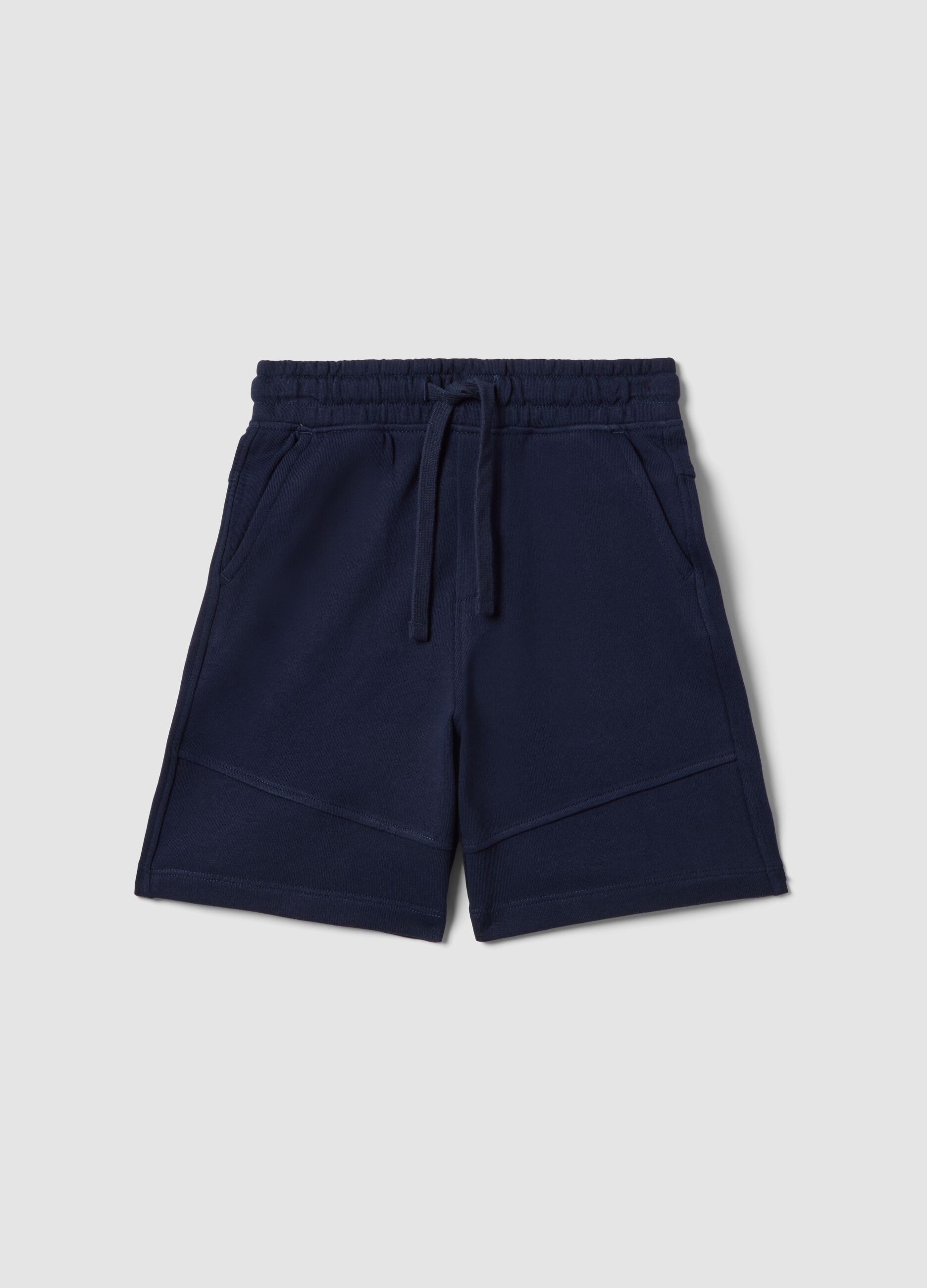 Boys&rsquo; blue pure cotton shorts, regular fit