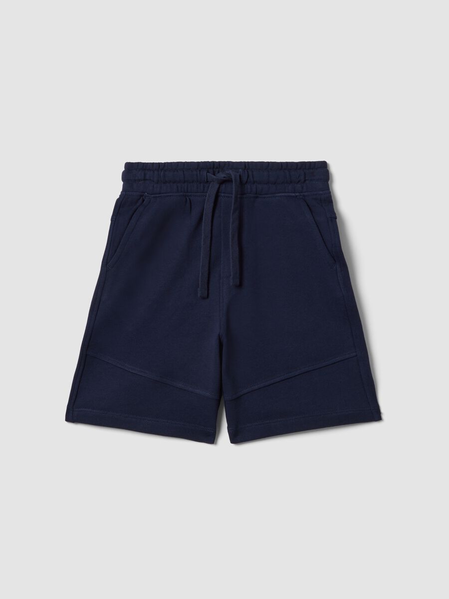 Boys&rsquo; blue pure cotton shorts, regular fit_0