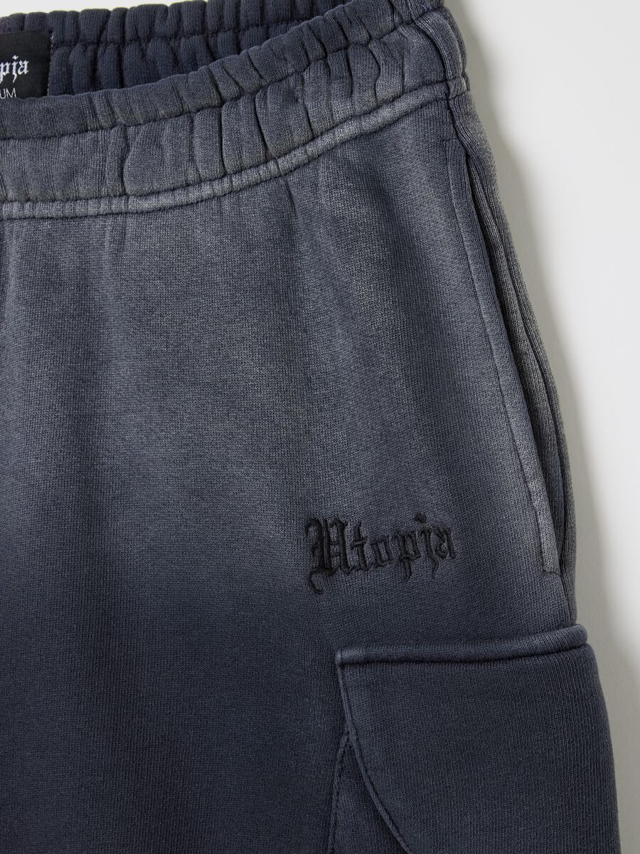 Sunfaded Cargo Sweat Shorts Vintage Black_5