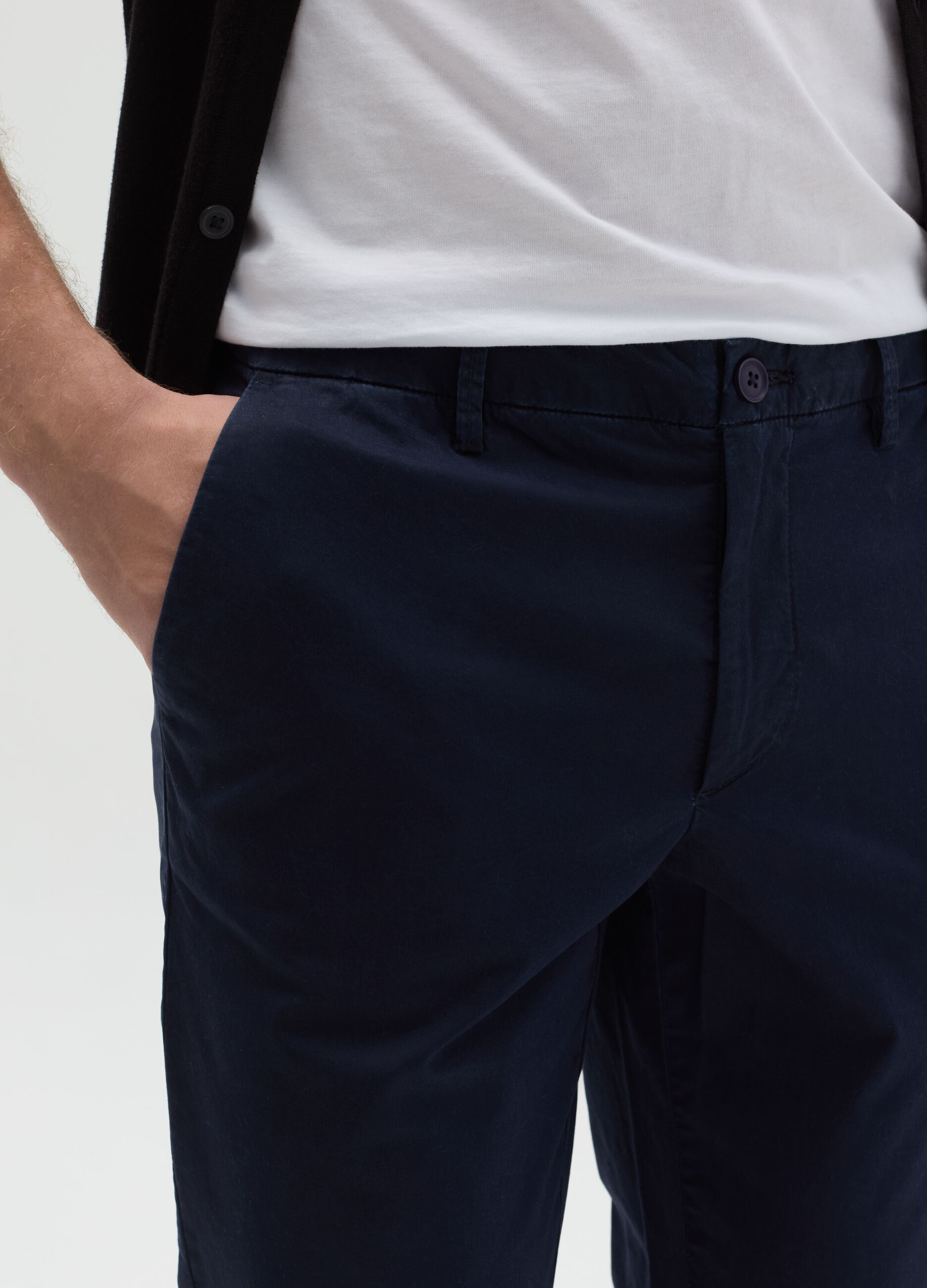 Pantalone chino slim fit in cotone stretch