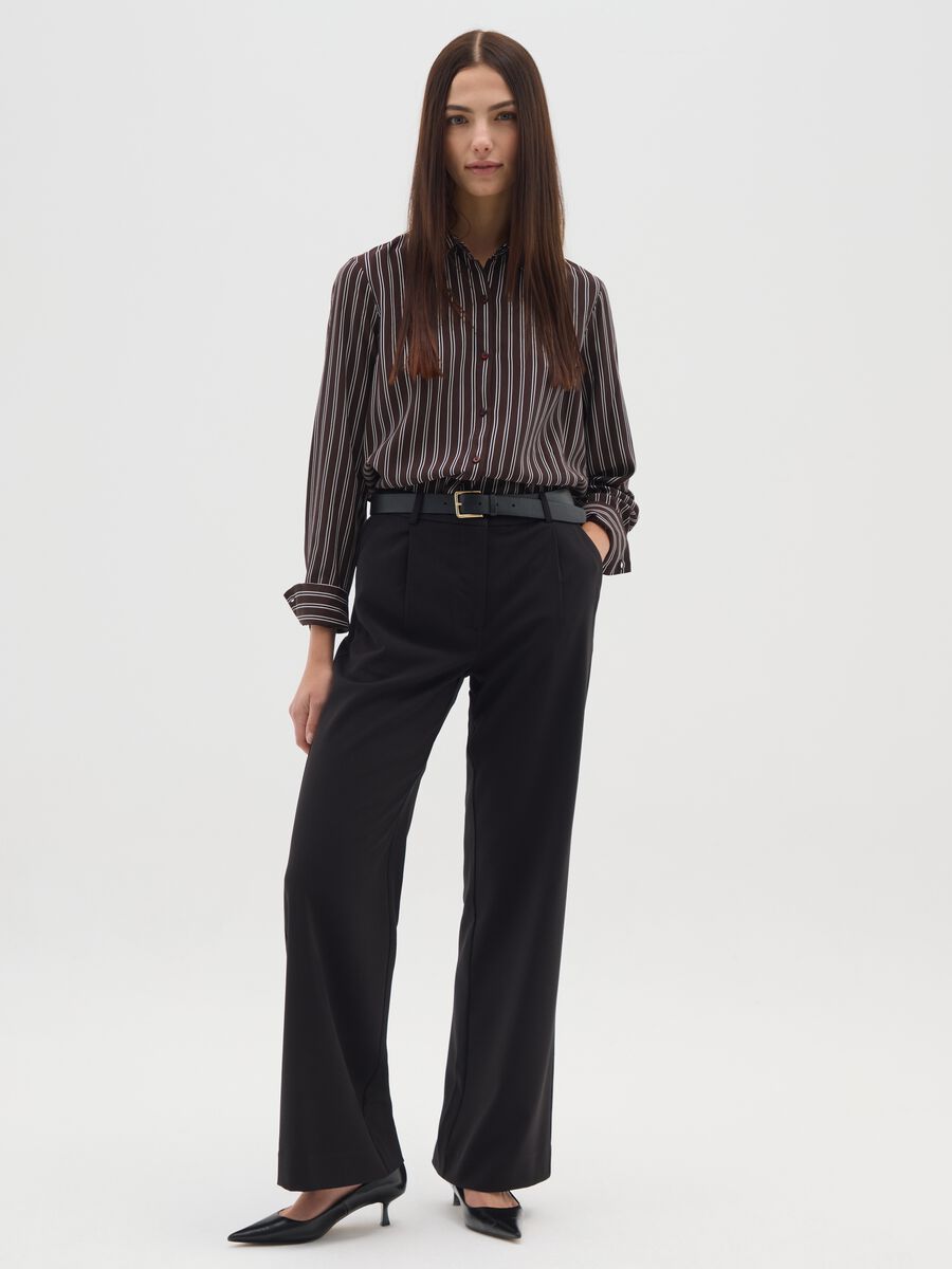 Multi-colour striped regular fit blouse_1