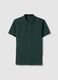 Short sleeve green pure cotton polo regular fit_4