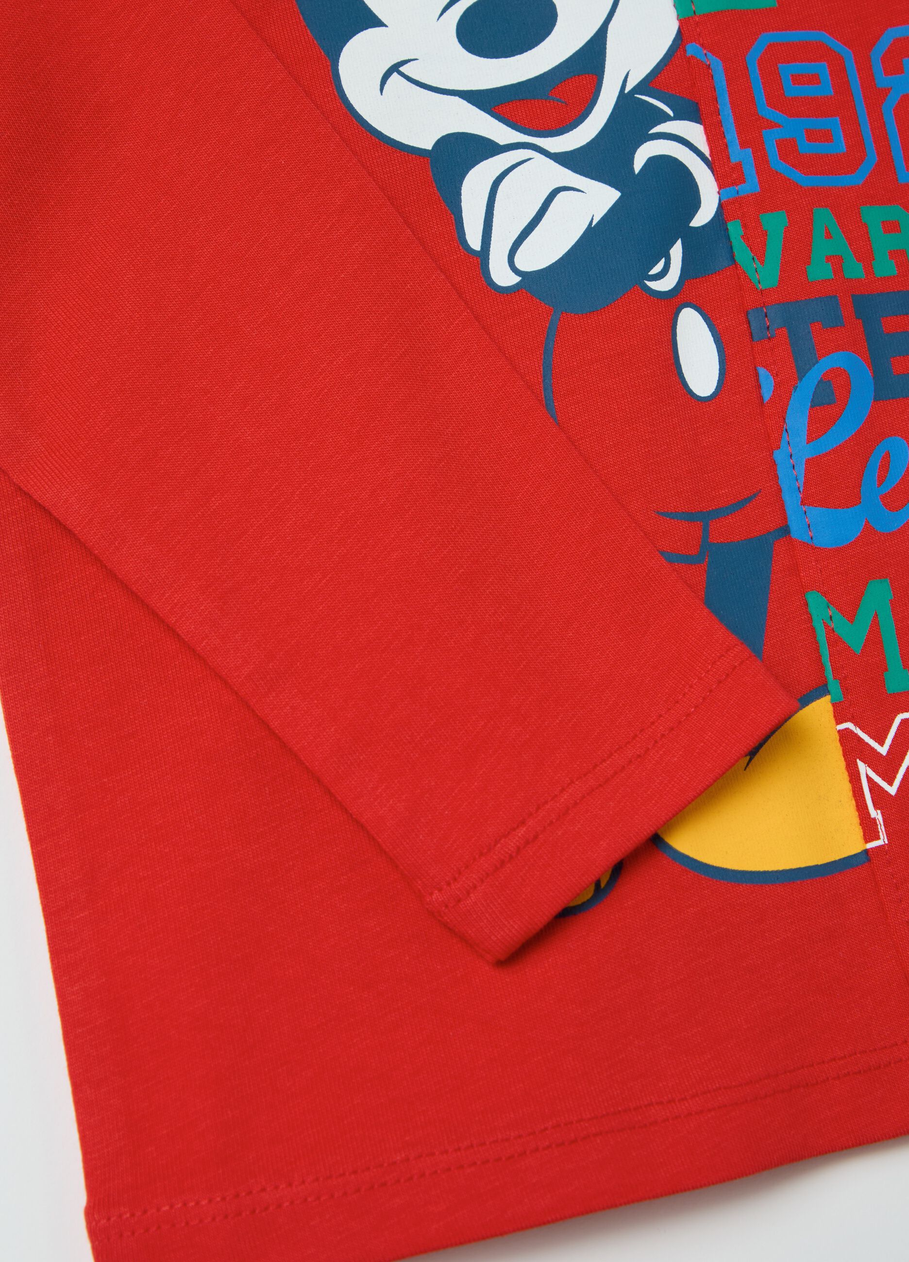 Long-sleeved T-shirt with Mickey Mouse print