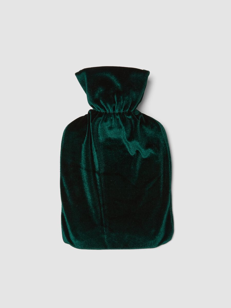 Borsa acqua calda verde e rosa con ricami decorativi_1