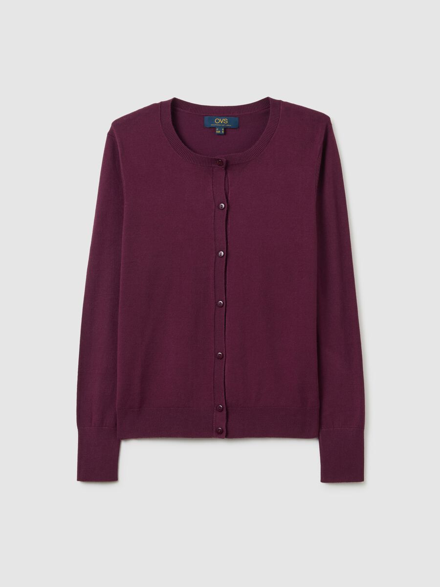 Purple Regular Fit Cardigan_4