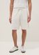 White relaxed-fit cotton-blend shorts_1