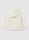Girl's white cotton coat regular fit_1