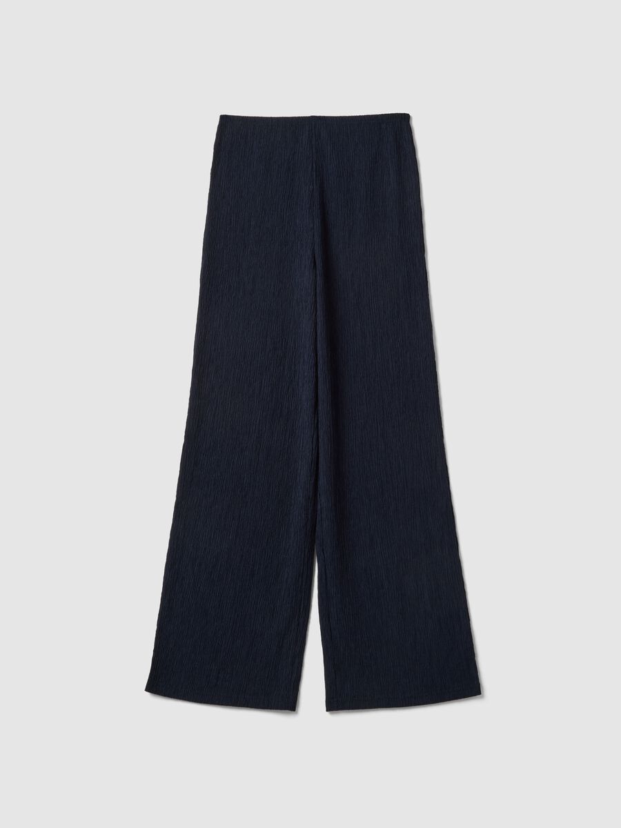 Pantaloni premaman blu navy in viscosa elasticizzata relaxed fit_4