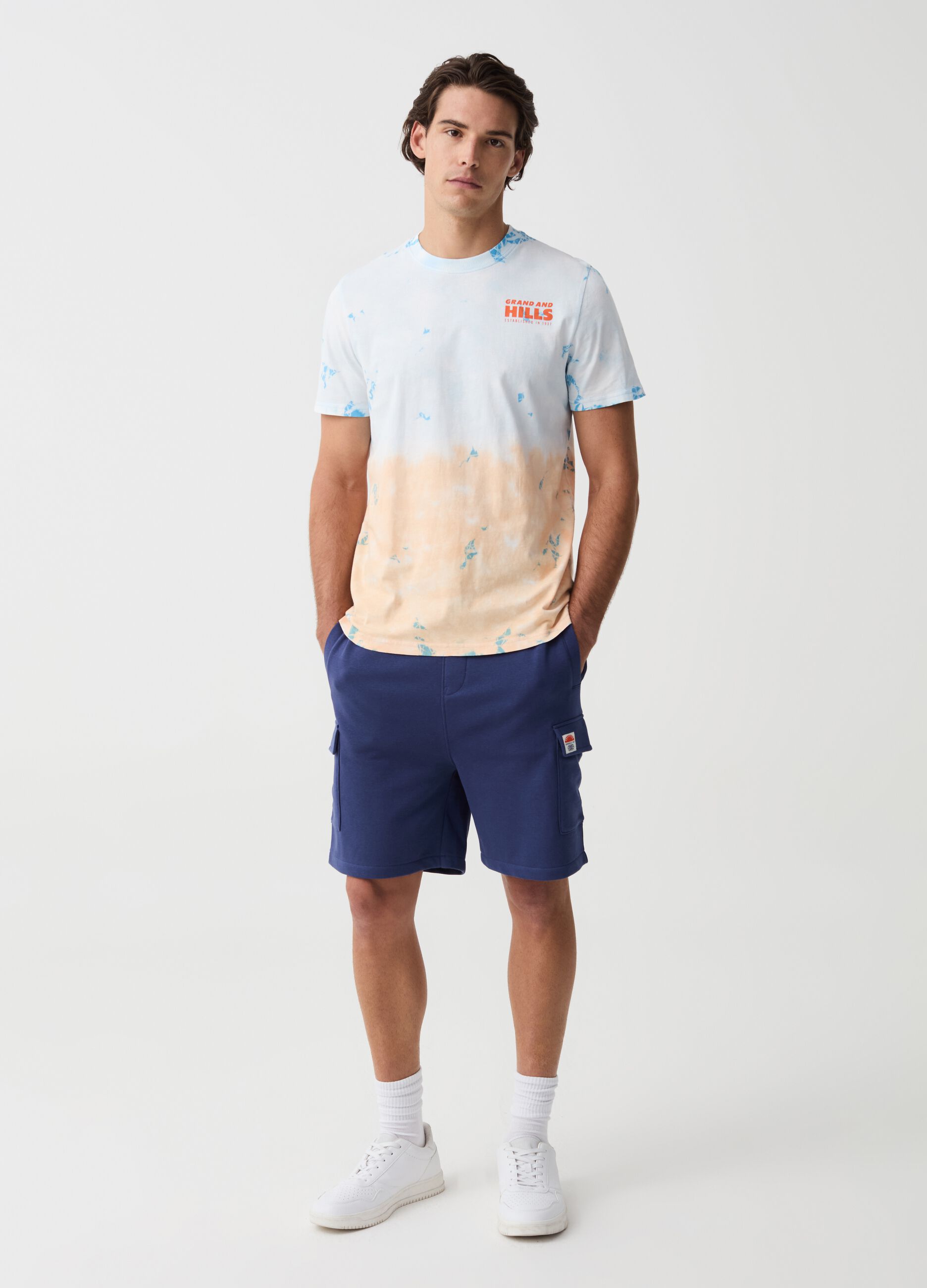 Ovs Bermuda jogger cargo in felpa