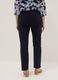 Blue stretch cotton paper bag trousers, regular fit_2