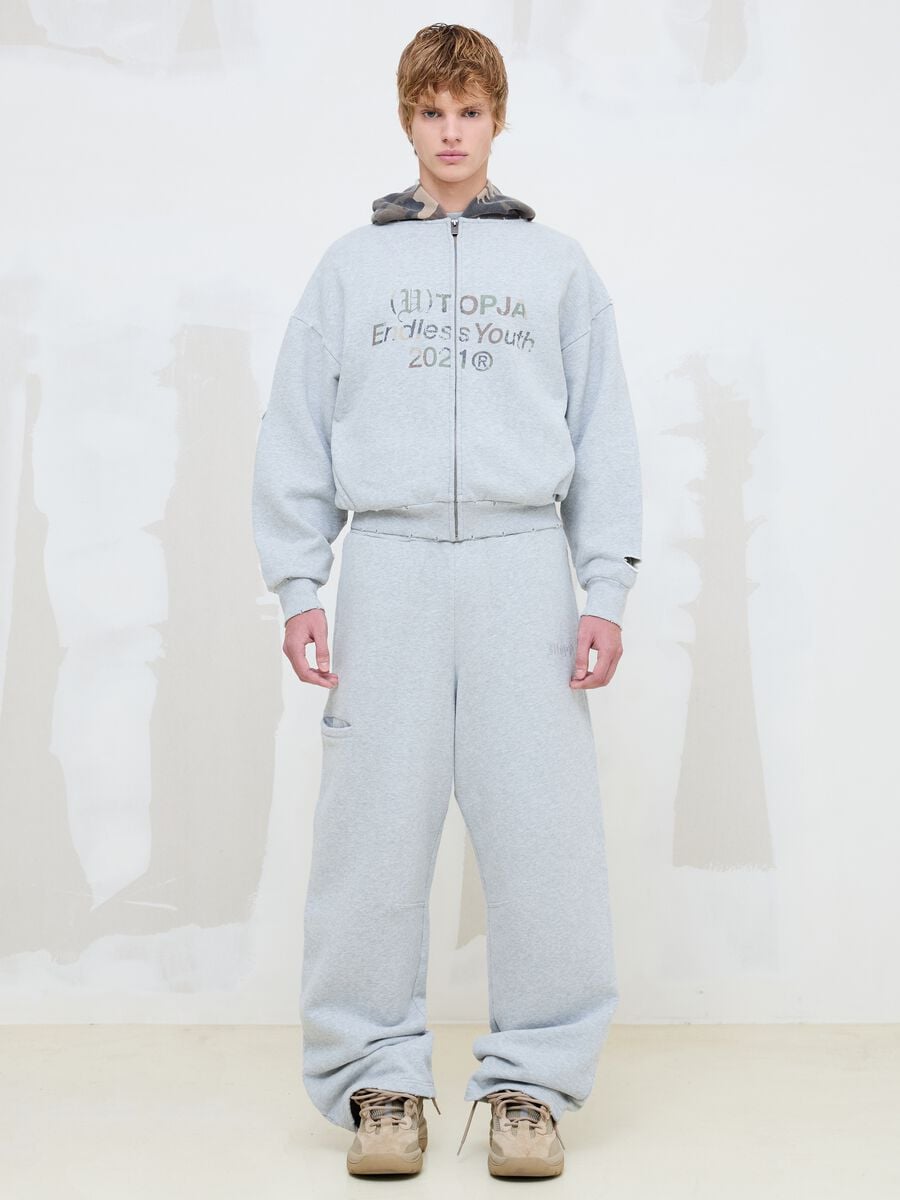 Full-zip Hoodie Sunfaded Grey & Camo_2