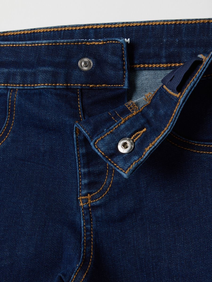 Jeans flare in misto cotone blu regular fit per bambine_2