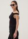 Black stretch viscose T-shirt with wide neckline_2
