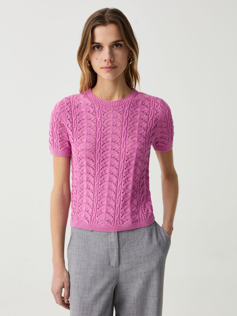 Crochet top with short sleeves_1