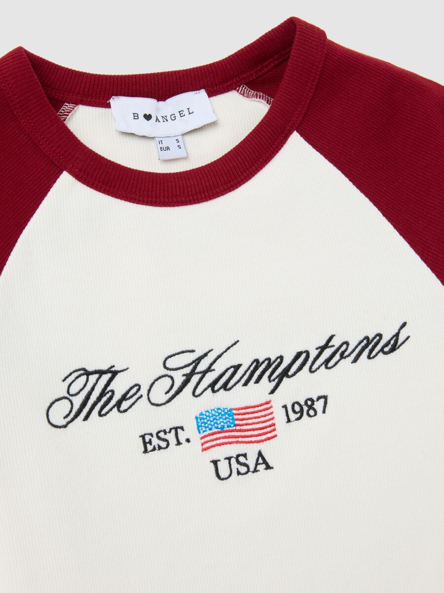 T-shirt in cotone elasticizzato multicolor fitted_5