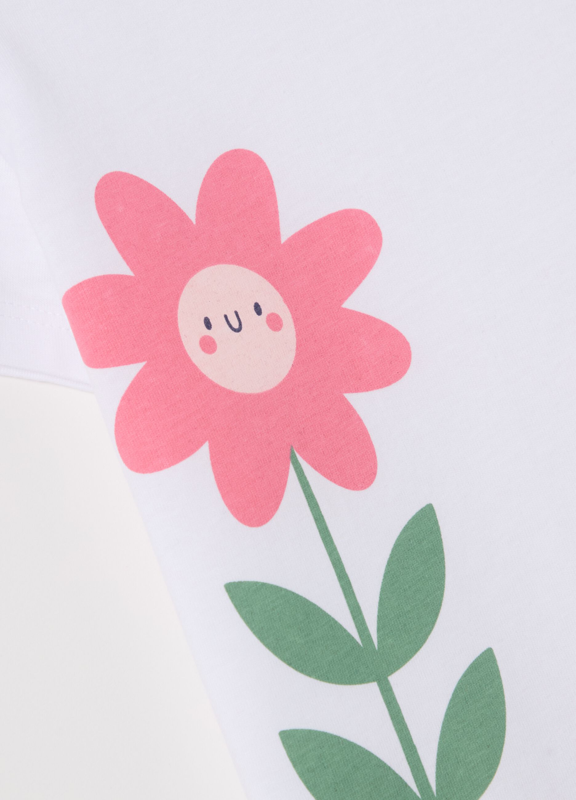 Cotton T-shirt with rabbits print