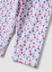 Girl's slim fit multicoloured cotton leggings with flowers_3