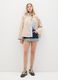 Beige cotton blend jacket regular fit_0
