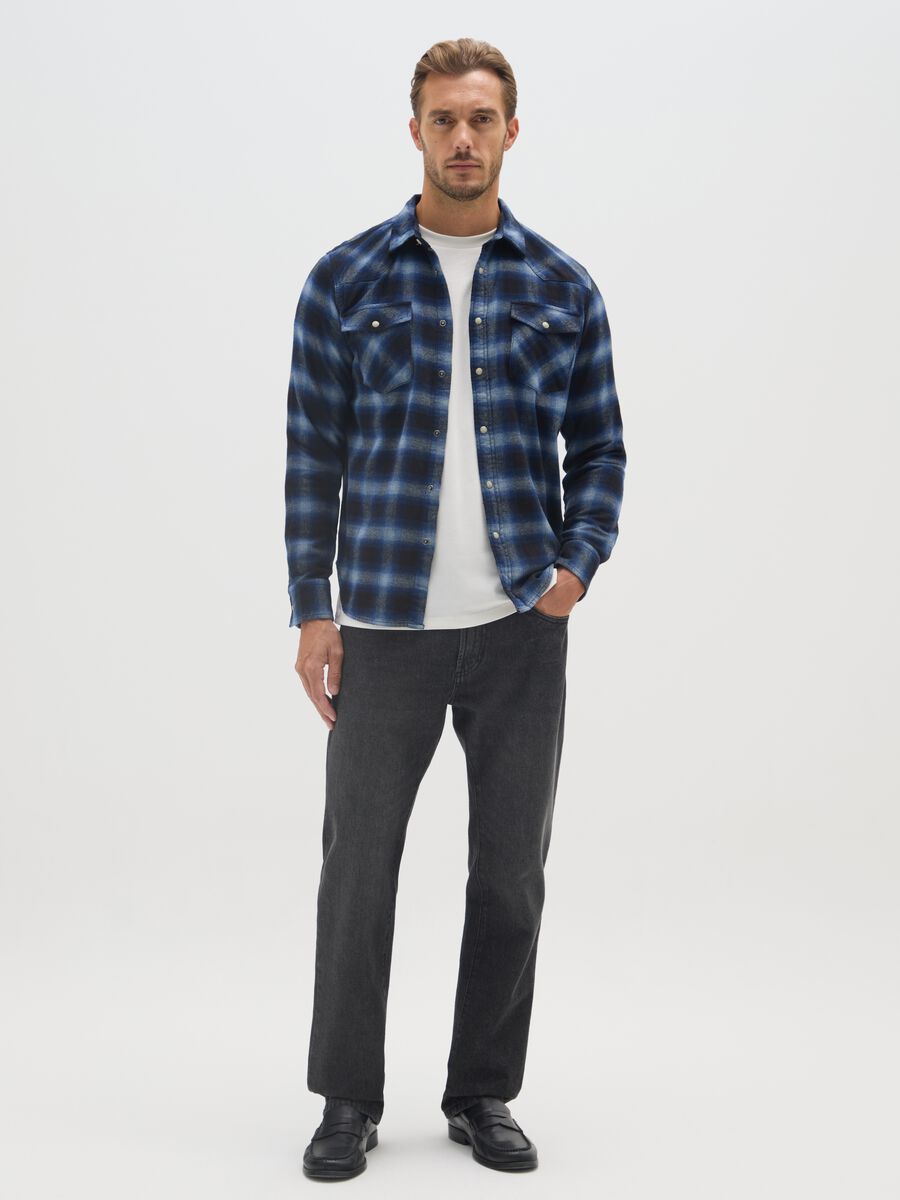 Multicolour pure cotton check shirt regular fit_1