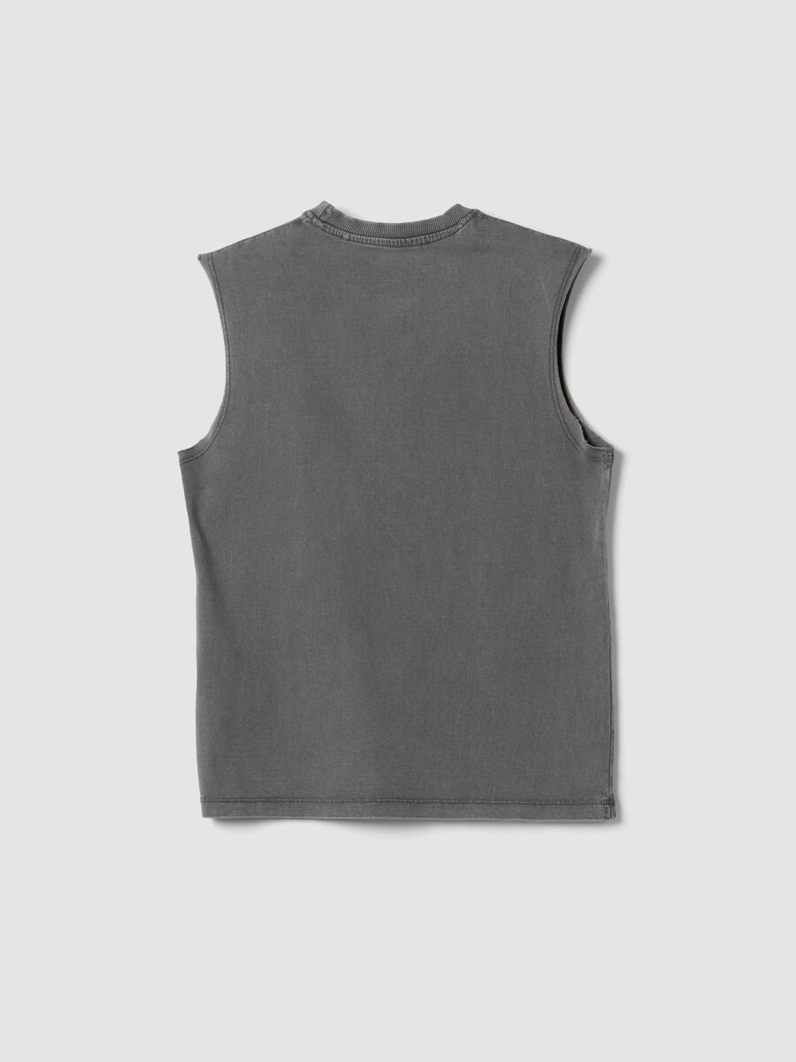 Grey pure cotton vest top_1