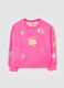 Sweatshirt with round neck, print and embroidery_0