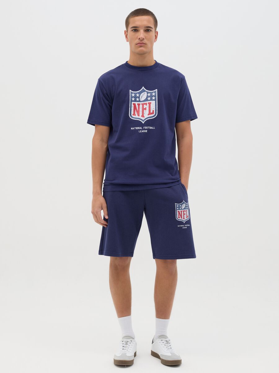 Blue NFL Sports Shorts in Cotton Blend_0