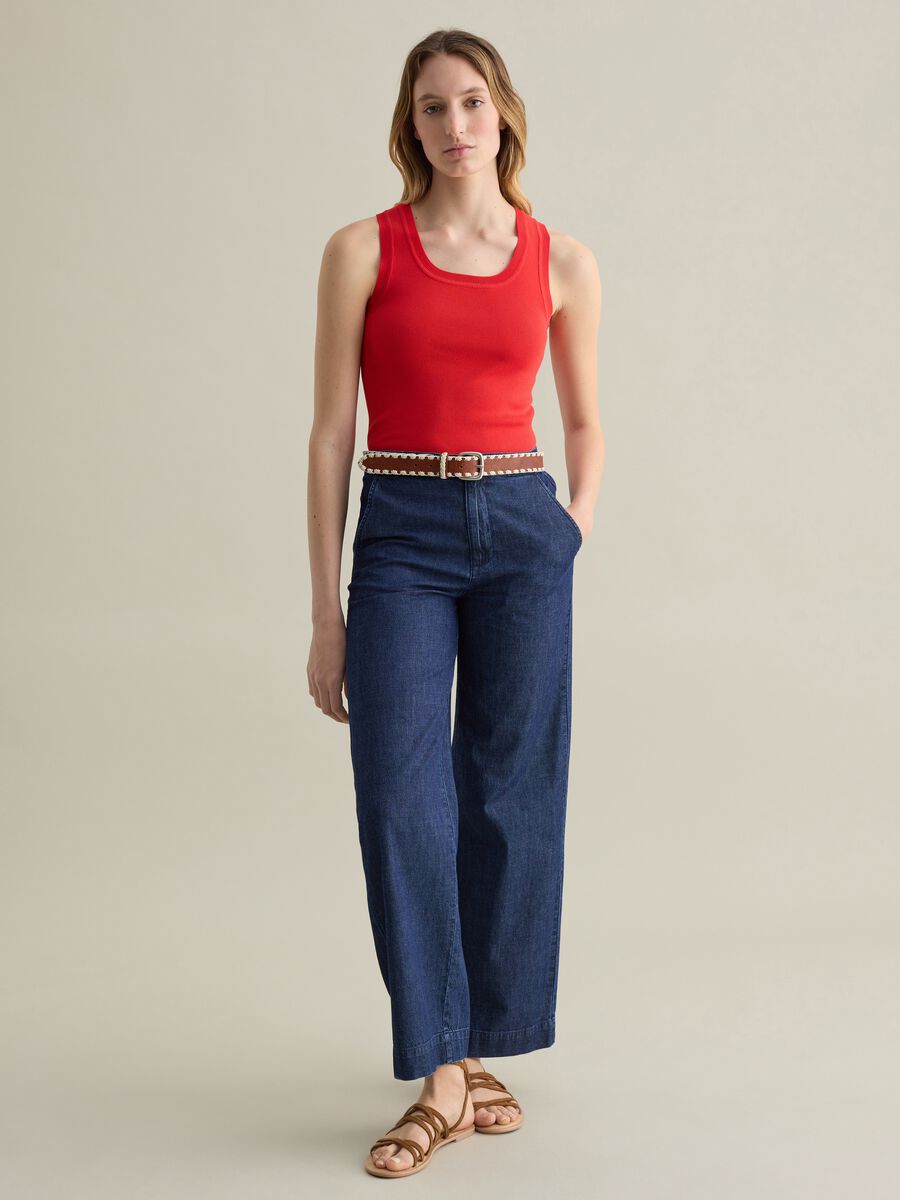 Solid colour tank top_0