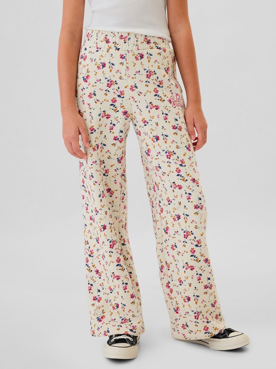 Wide-leg joggers with logo embroidery_1