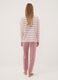 Pink pure organic cotton striped crew-neck pyjamas_3