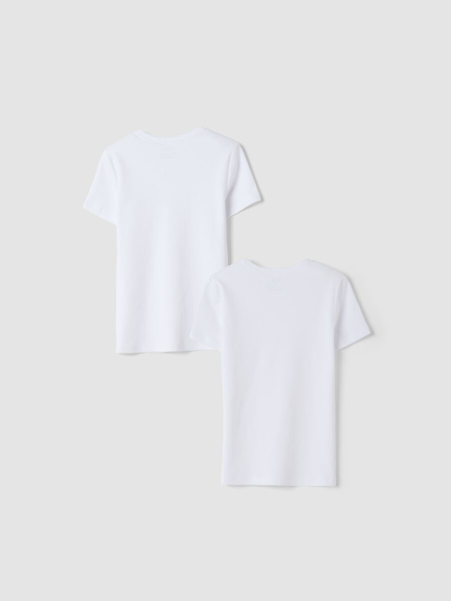 2-pack of white crew-neck T-shirts in pure organic cotton_1