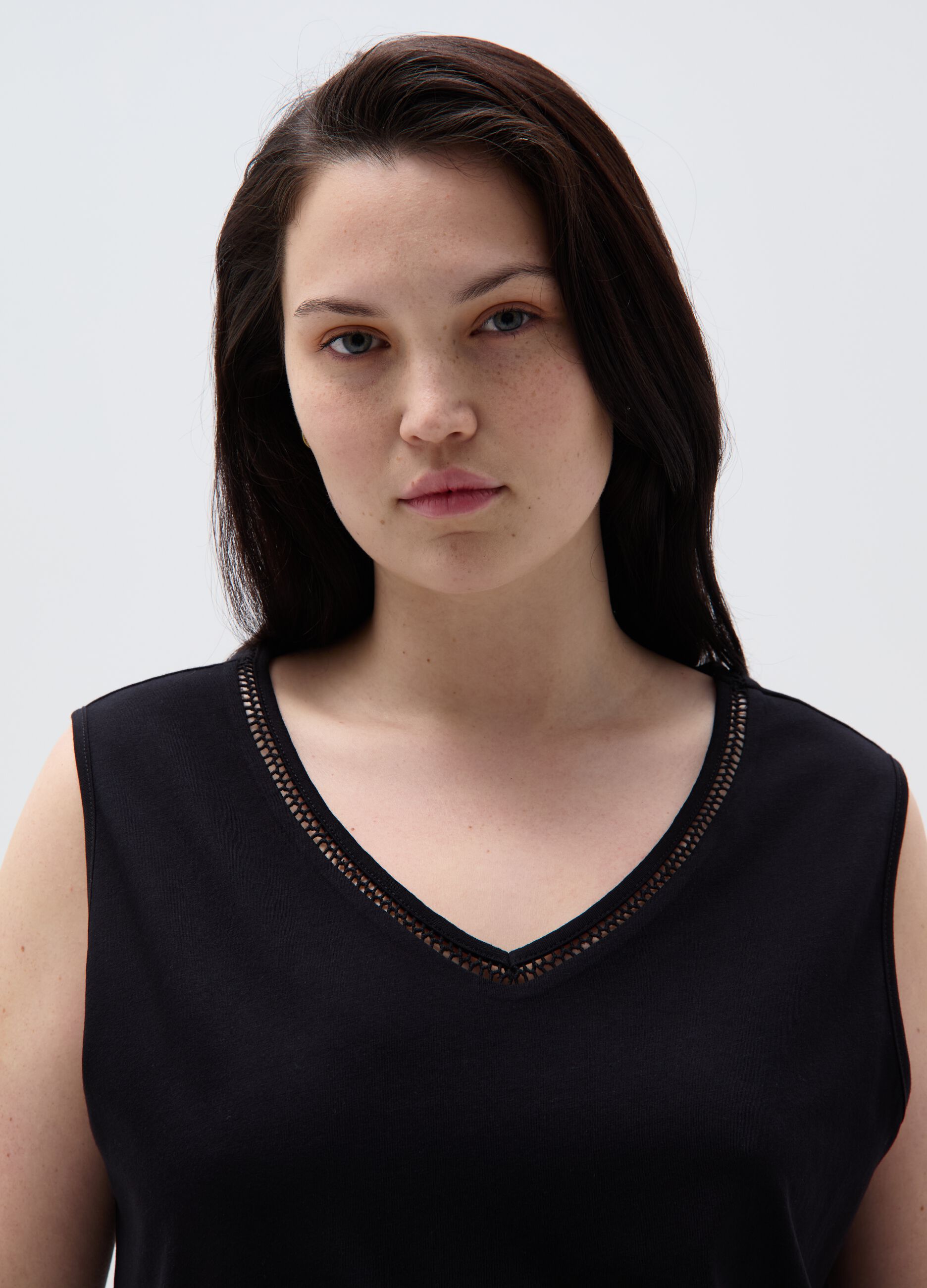 Tank top Essential con scollo a V Curvy