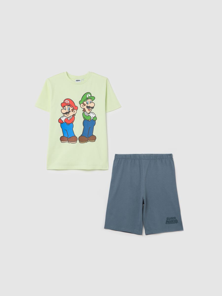 Pigiama in cotone con stampa Super Mario™_0