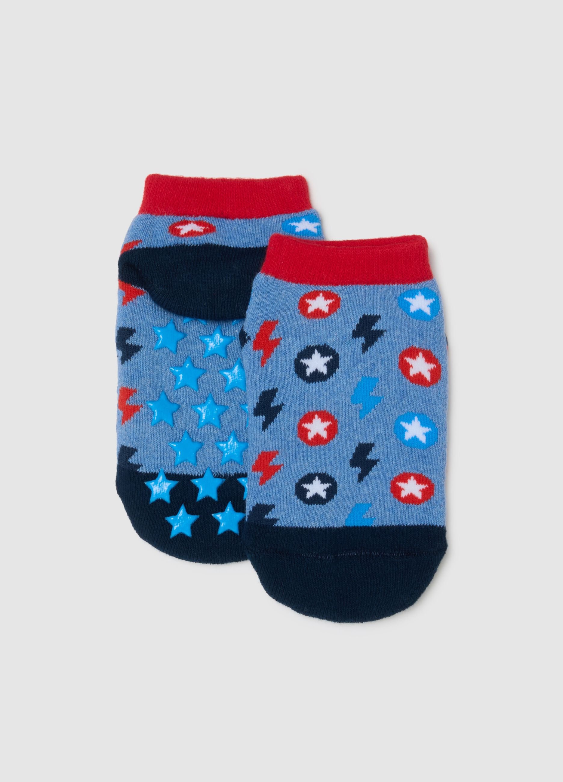 Children's Multicolour Cotton Blend Socks with Print