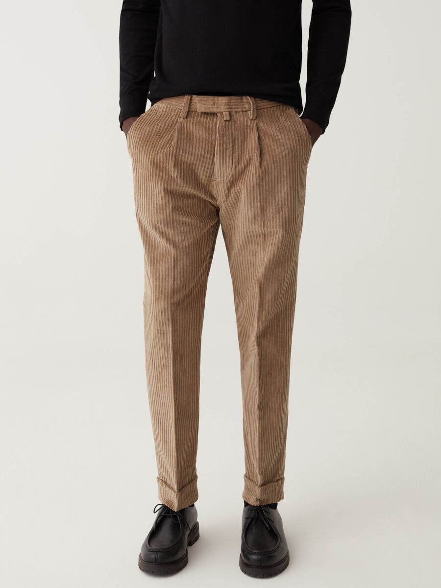 Chino in velluto a costa francese The Perfect Item_1