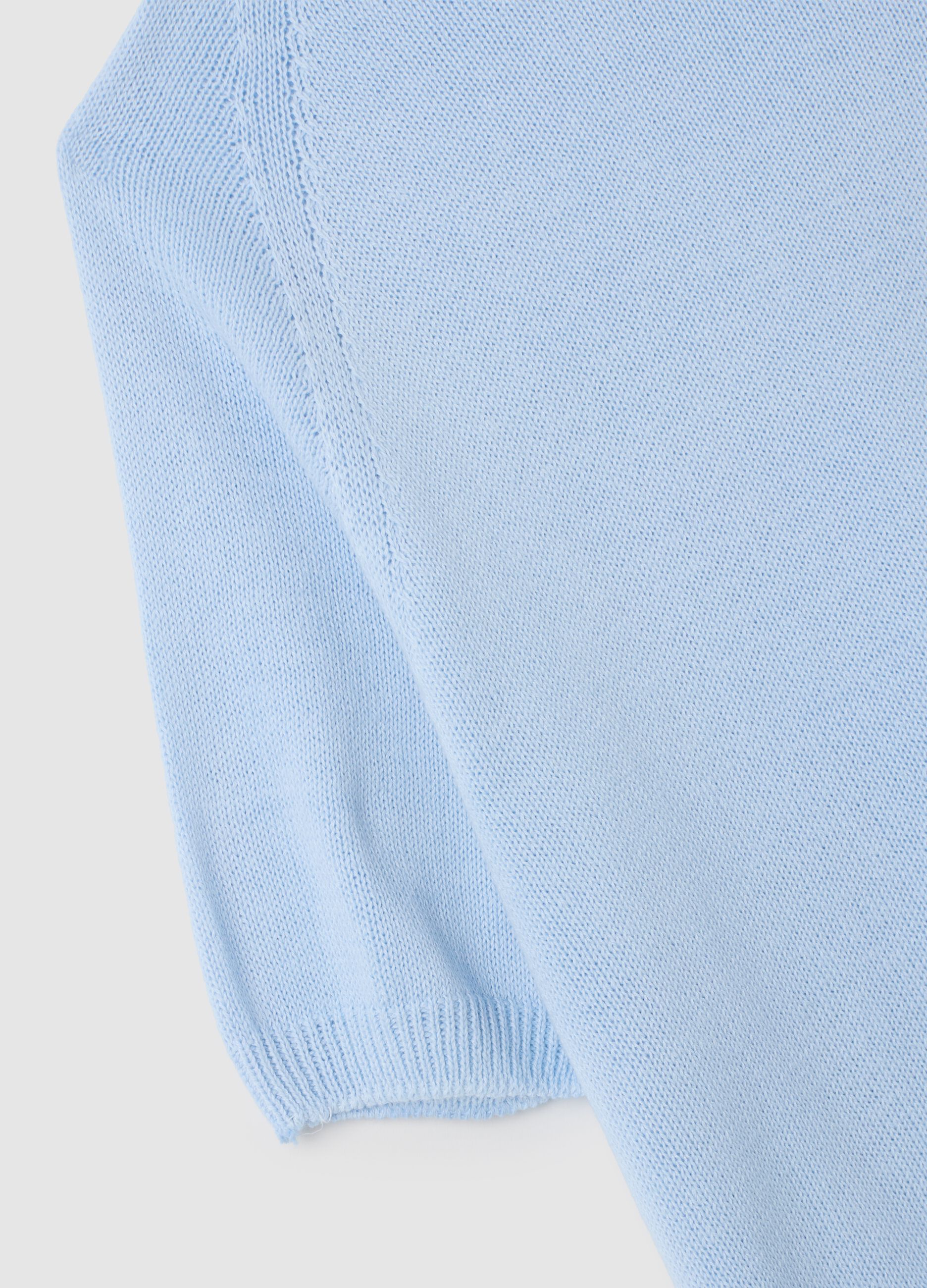Women's light blue pure cotton regular fit t-shirt