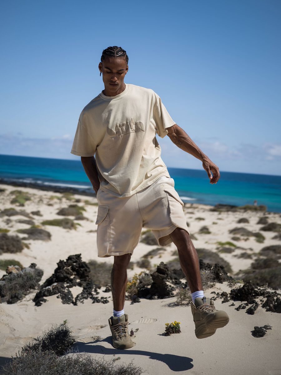 Sunfaded Graphic T-shirt Sand_0