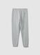 Pantaloni jogger grigi in misto cotone e viscosa da ragazzo regular fit_4