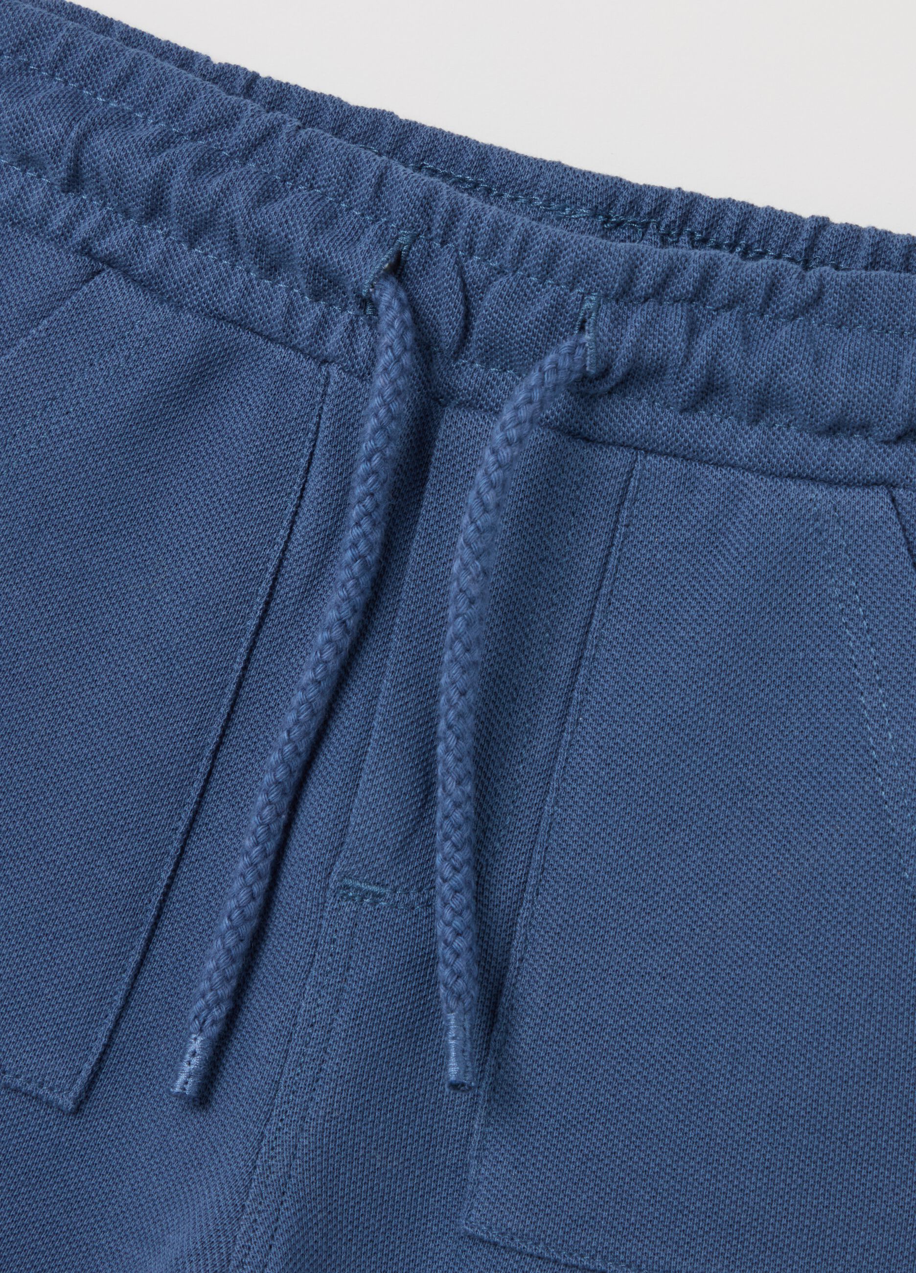 Piquet Bermuda shorts with drawstring
