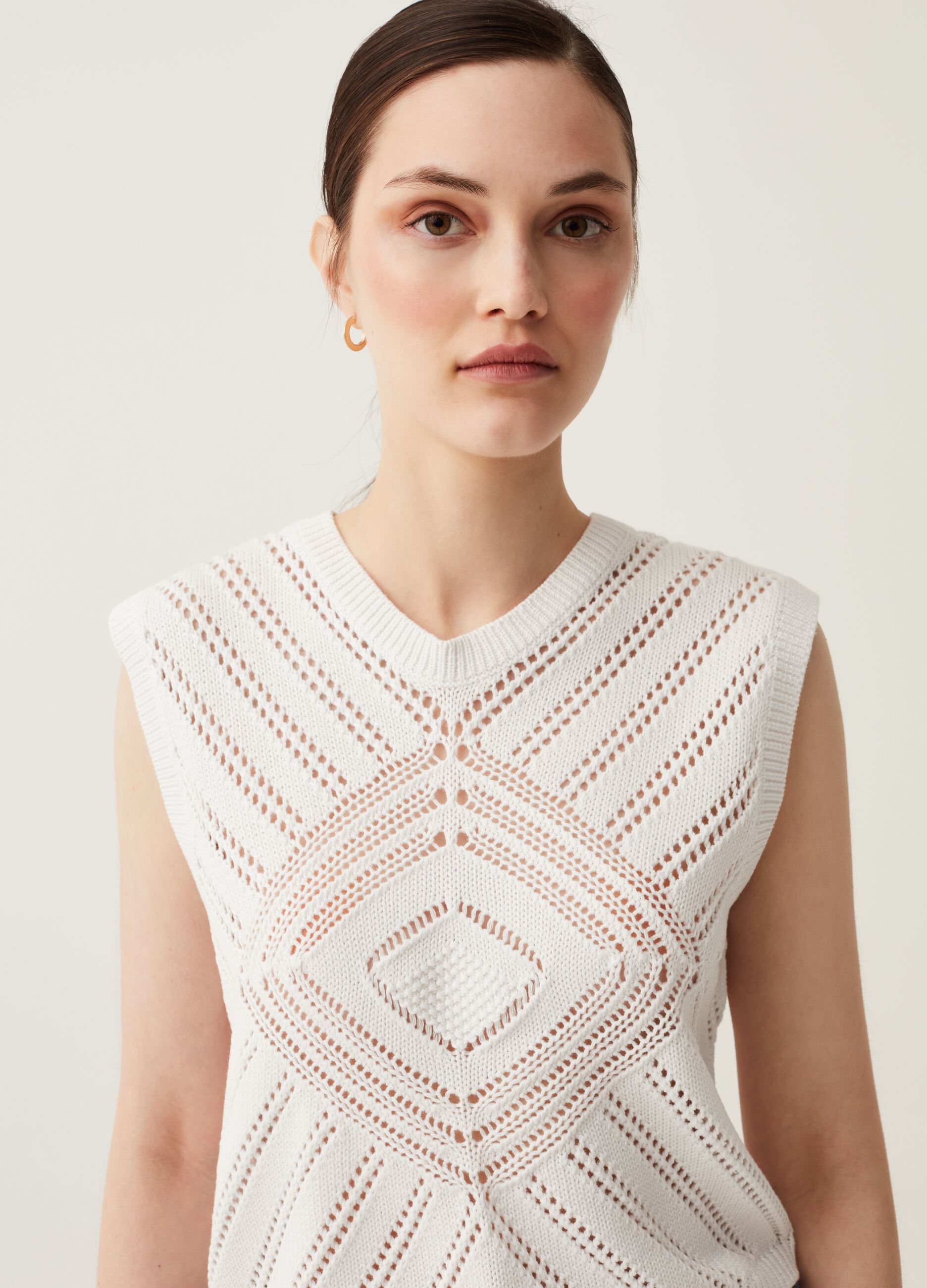 Tank top con lavorazione pointelle_1