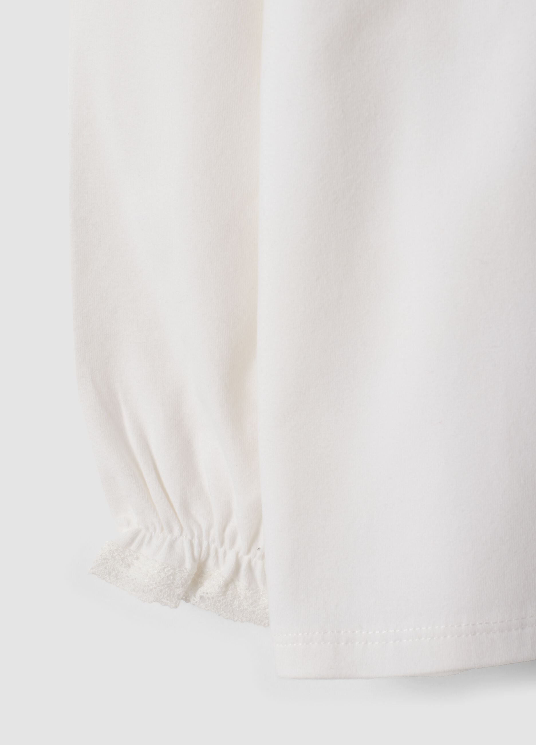 White organic stretch-cotton polo shirt