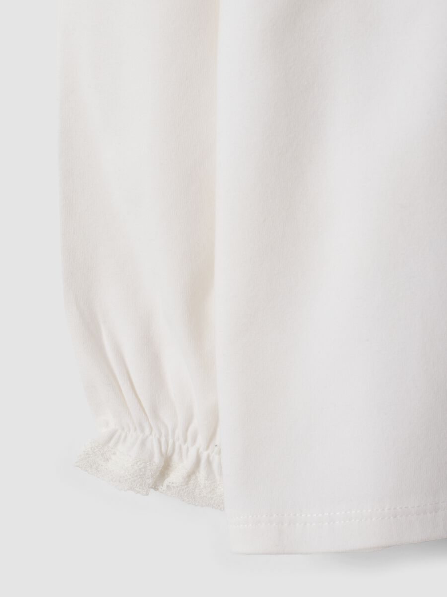 Polo bianca in cotone organico elasticizzato_3