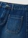 Blue denim Bermuda shorts in pure cotton_5